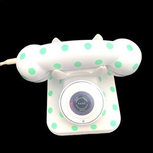 Vintage looking polka dot phone